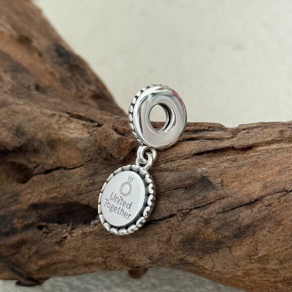 Pandora United Together Stronger Than Ever S925 Silver Dangle Charm - Picture 4 of 4